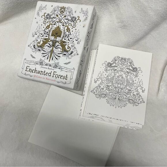 Johanna basford enchanted forest 12 color in notecards adult coloring - Picture 7 of 7
